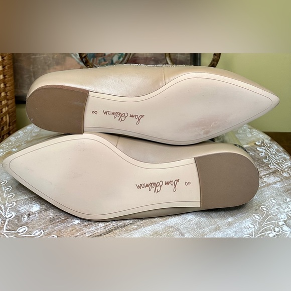 EUC Sam Edelman “Rivera” Gold Studded, Wavy Topline Flats in Nude. Size 8/38 - Picture 10 of 11